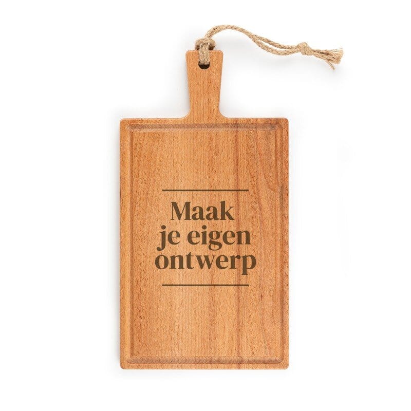 Plateau à fromage en bois de hêtre avec gravure d'un dessin ou d'un logo