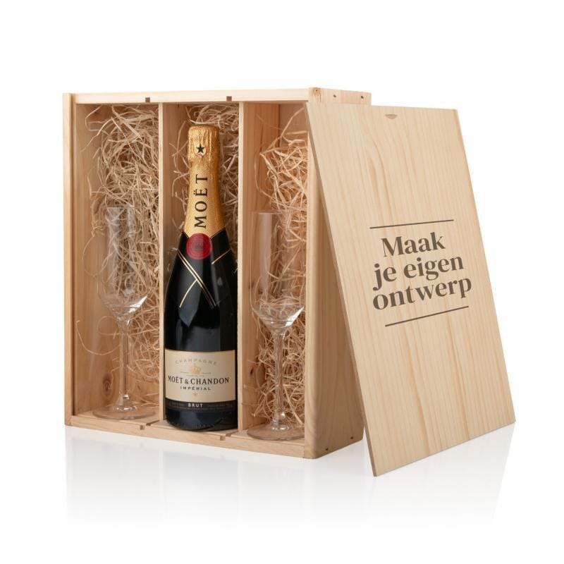 Champagne avec coupes | Cadeau champagne personnalisé