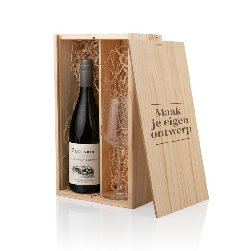 Emballage de vin avec verre gravé | Cadeau personnalisé pour le vin