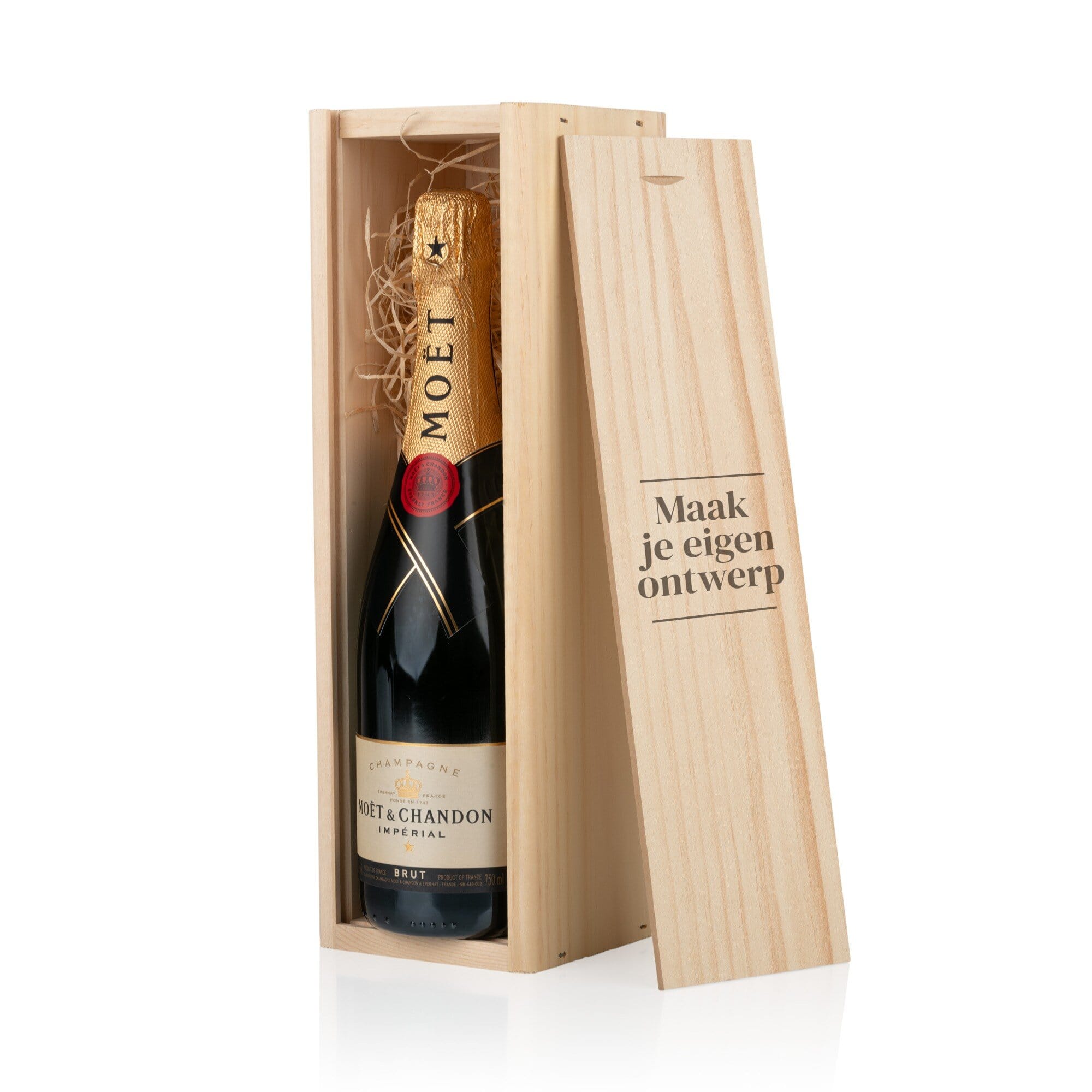 Gravure sur coffret à champagne - 1 compartiment Coffret à champagne avec gravure | Coffret à champagne en bois avec gravure pour 1 bouteille