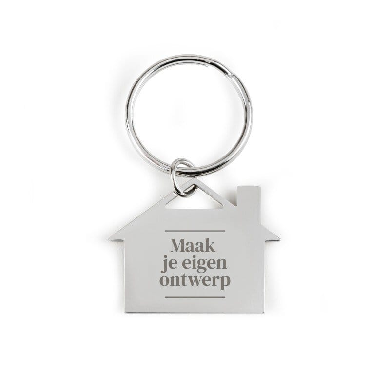 porte-clés maison gravure avec nom ou logo