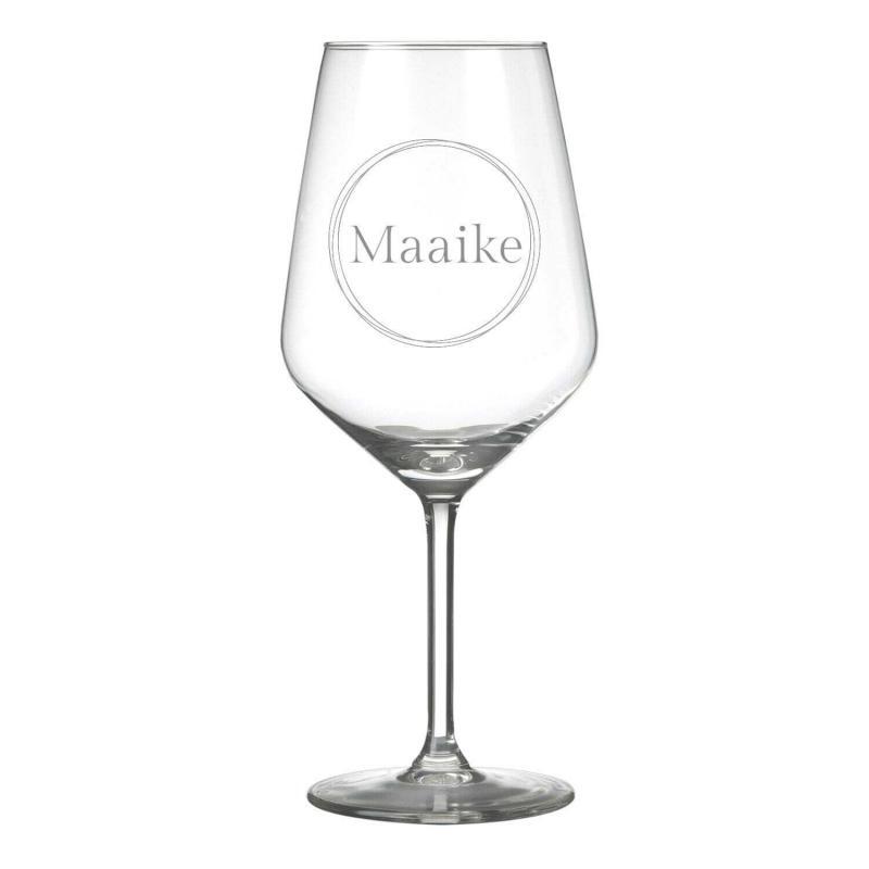 glas graveren | rood wijnglas graveren