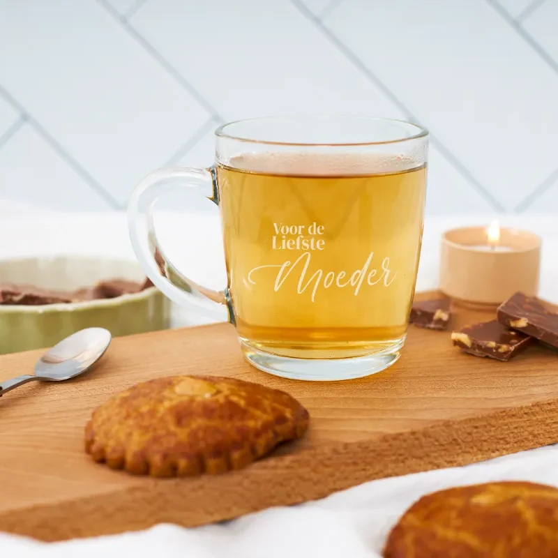 Gravure sur verre à thé personnalisation du verre à thé | gravure du verre à thé avec texte