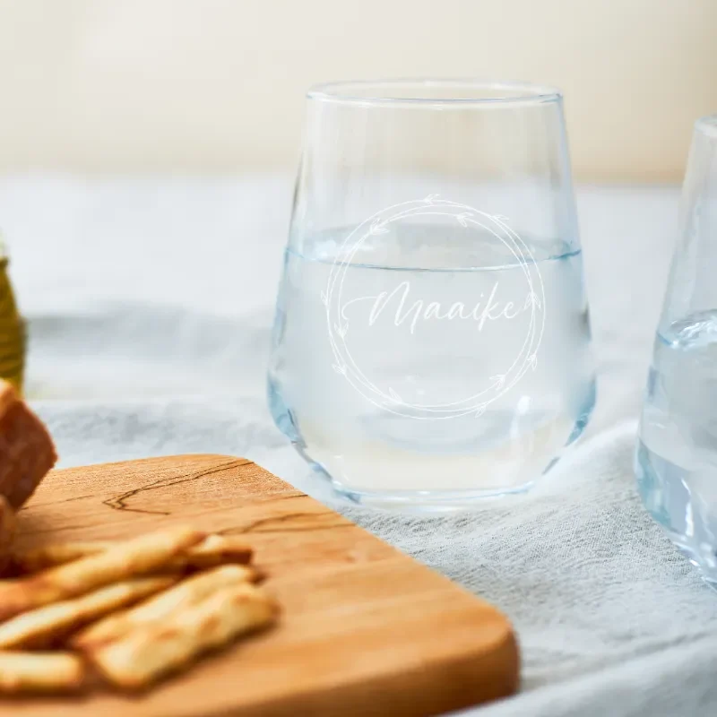 Gravure sur verre d'eau gravure sur verre | verre à boire personnalisé