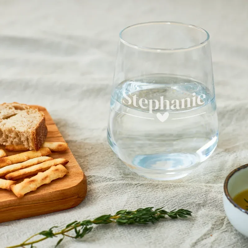 Gravure sur verre d'eau verre à eau avec gravure | verre personnalisé