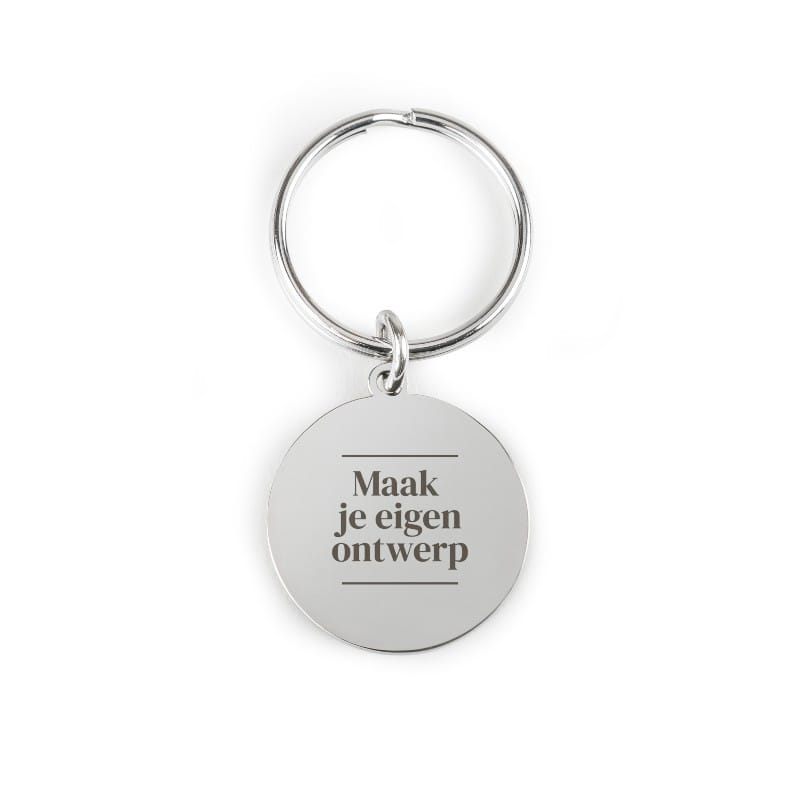 porte-clés gravé en forme de pièce de monnaie