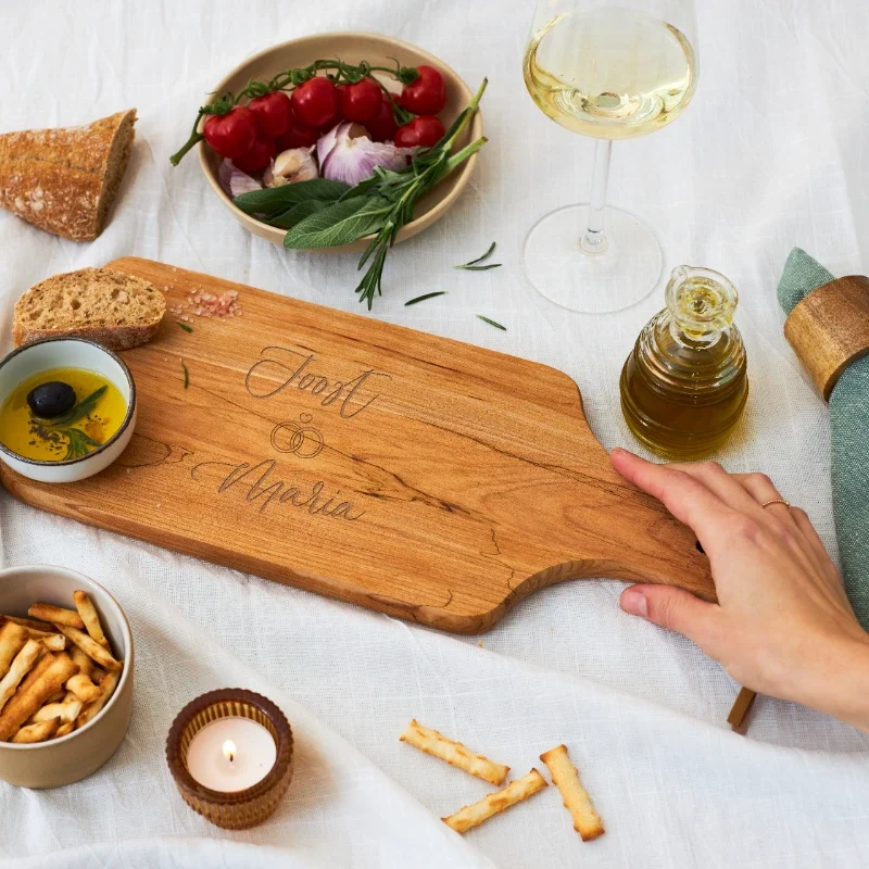 Borrelplankje 36 x 15 cm Houten borrelplankje graveren | Snijplankje met tekst