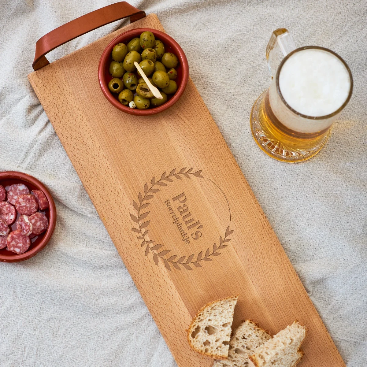 Planche à apéritif 48 x 17 cm Gravure sur planche d'apéritif | Personnalisation de la planche d'apéritif